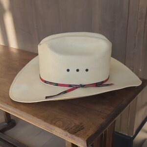 Vintage Stetson JBS 10X Straw Cowboy Hat Men/Unisex sz 7 1/8 Shantung Rancher